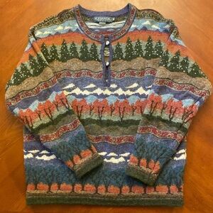 Icelandic Wool Sweater XL Woodland